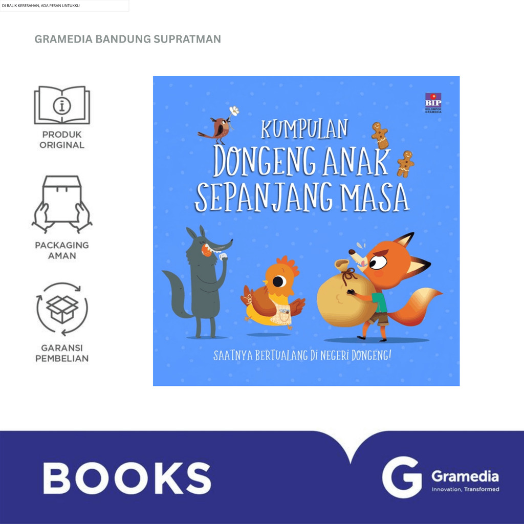 Gramedia Bandung Supratman | KUMPULAN DONGENG ANAK SEPANJANG MASA | Buku Belajar Anak | Buku Anak Or