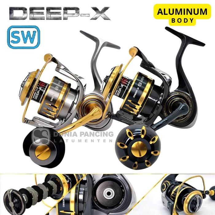 Reel Spinning MAGURO DEEP X SW TOURNAMENT MONSTER FIGHT Power Handle Aluminum Body
