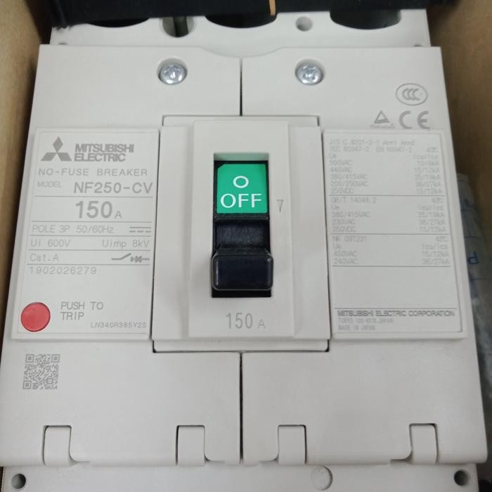 MCCB/NFB MITSUBISHI NF250-CV 150 AMPER