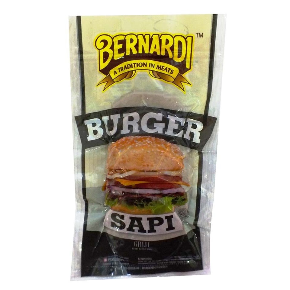 

S30099 BERNARDI FROZEN BURGER SMOKED BEEF 250GR MAJU BERSAMA (20250915)