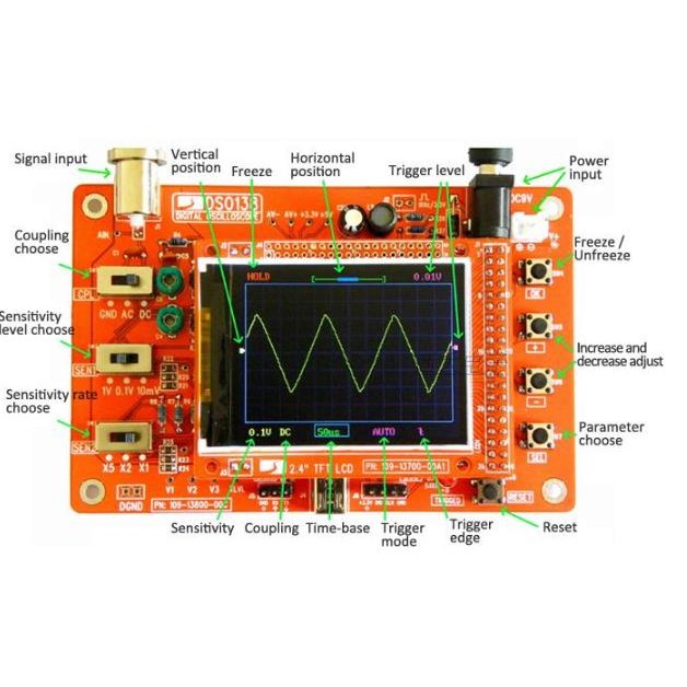 Osiloskop Mini DSO138 Oscilloscope Digital-AD035