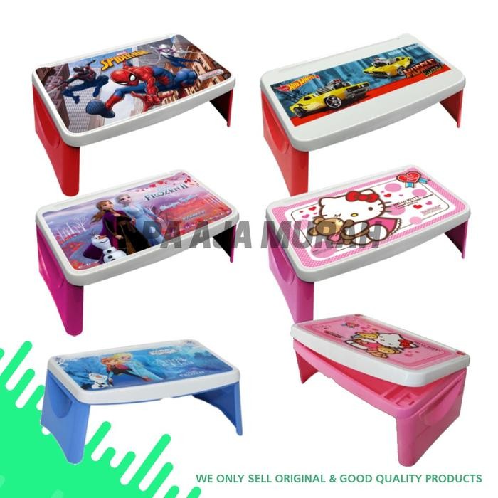 Meja Belajar Lipat Anak Lapdesk Napolly Karakter Kartun Plastik Furniture