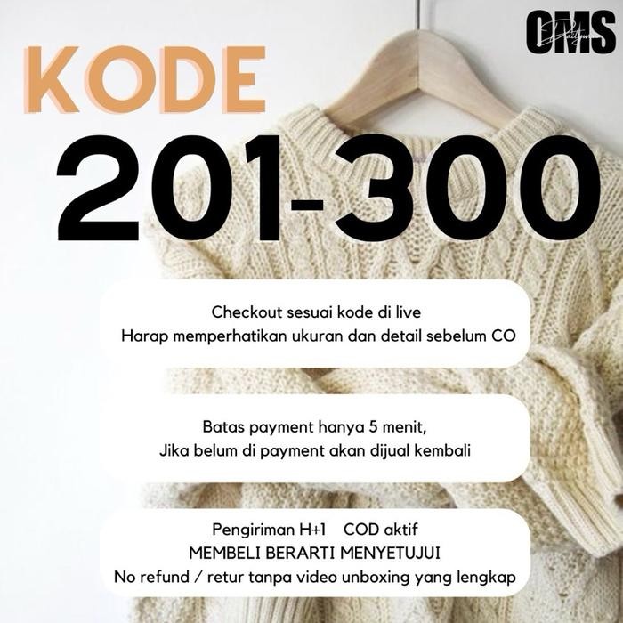 

New (kode 201-300) Nota pembayaran rajut / knitwear by OMSdailywear