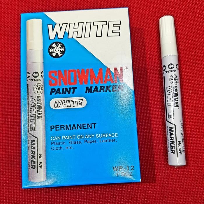 

New Spidol White Paint Marker Snowman Putih WP12