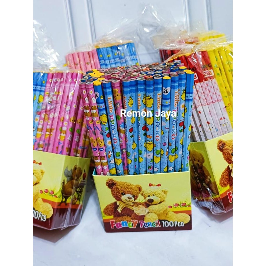 

New Pensil Karakter 2B Fancy 100 PCS untuk Sekolah dan Kantor