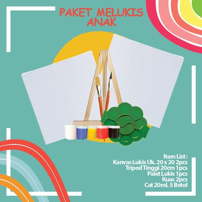 

Paket Melukis Komplit Kanvas 20 X 20Cm Murah Berkualitas