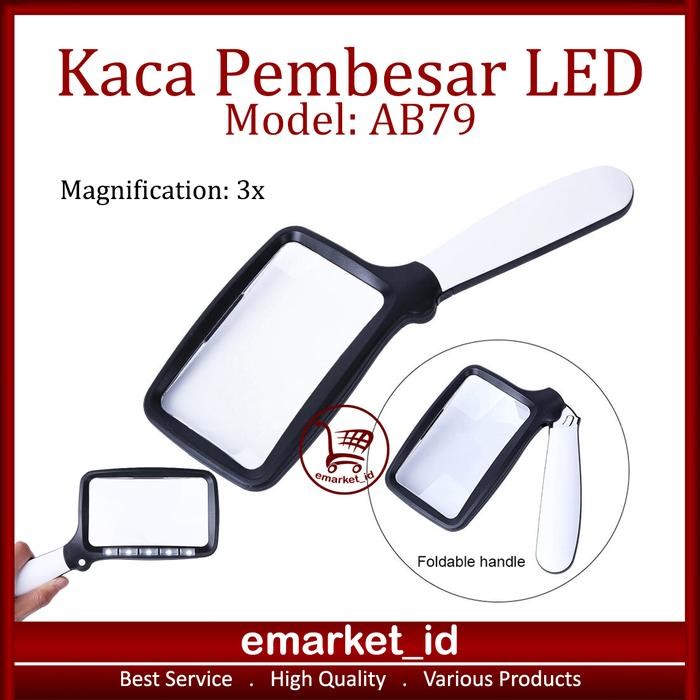 

SALE Kaca Pembesar LED AB79 / Lampu Lup Lensa Magnifier Handheld / Membaca