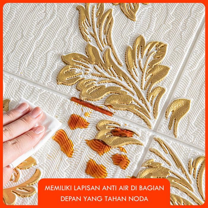 New [ISI 5 PCS] WALLPAPER 3D FOAM BATIK SULTAN 3D TEXTURE XPE FOAM WALLPAPER STICKER WALLFOAM 3D
