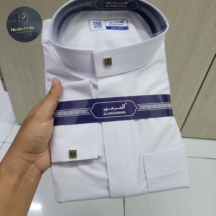 Pilihan- Gamis / Jubah Pria - Jubah Haramain Woll Putih- Original