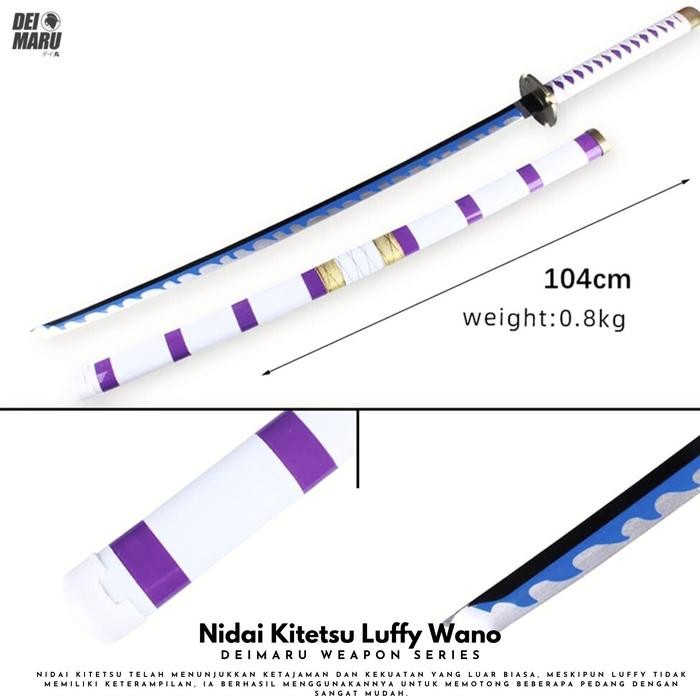 Melayani Faktur Pajak Replika Pedang Nidai Kitetsu Luffy Wano One Piece - Pedang Kayu