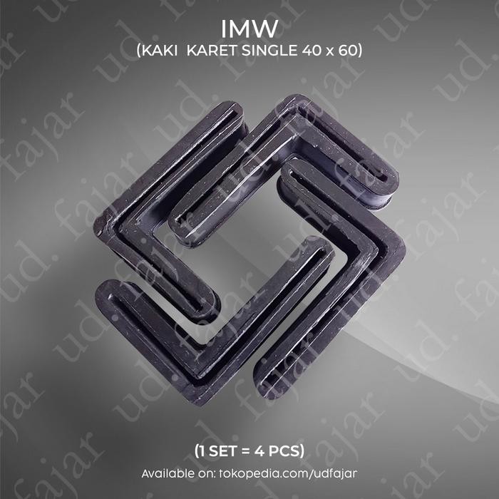 IMW - Besi Siku Rak - Kaki Karet Single - 40 x 60