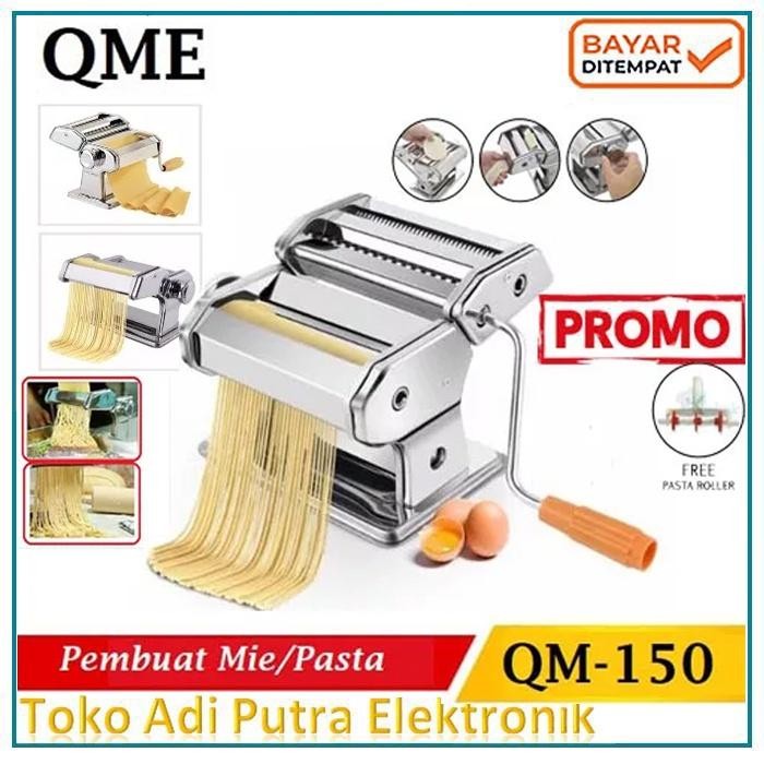 Qme - Pasta Maker Atlas Qm-150 Gilingan Mie, Molen, Pangsit Cetakan Mie Penggiling Pencetak Pasta