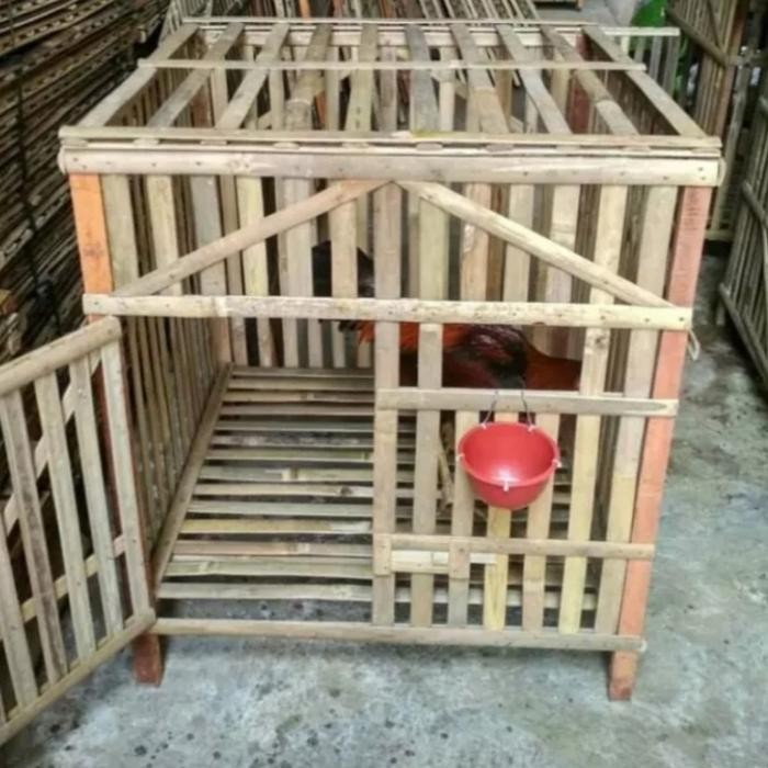 KANDANG AYAM BAMBU BONGKAR PASANG