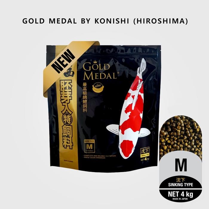 PAKAN IKAN KONISHI NEW GOLD MEDAL SINKING M 4KG