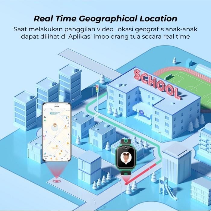 56I0  Imoo Watchphone Z1 Waterproof Hd Camera Smartwatch Jam Tangan Anak Gps