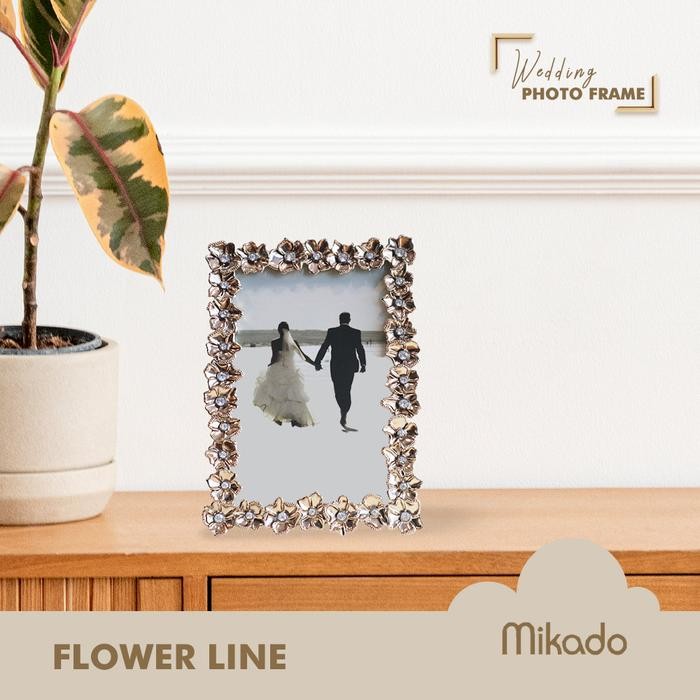 Photo Frame 4R Wedding / Frame Foto Couple / Frame Foto Flower Line