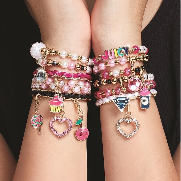 MAKE IT REAL SET JUICY COUTURE PINK PRECIOUS BRACELET