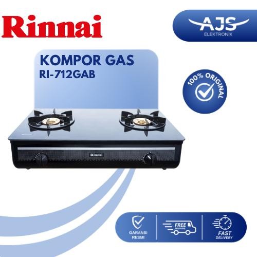 KOMPOR KACA RINNAI 2 TUNGKU RI-712 GAB GARANSI