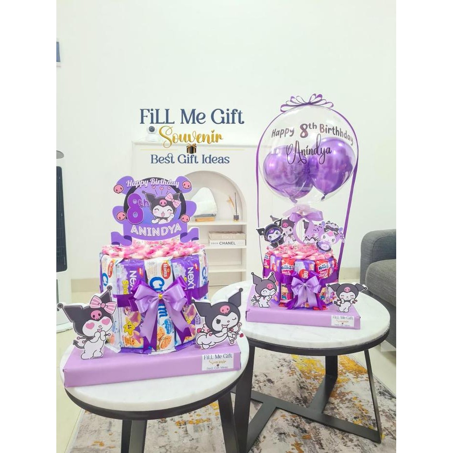 TERBARU JT - Balon Snack Topper Birthday Bertema / Tart Snack Ulang Tahun Kuromi