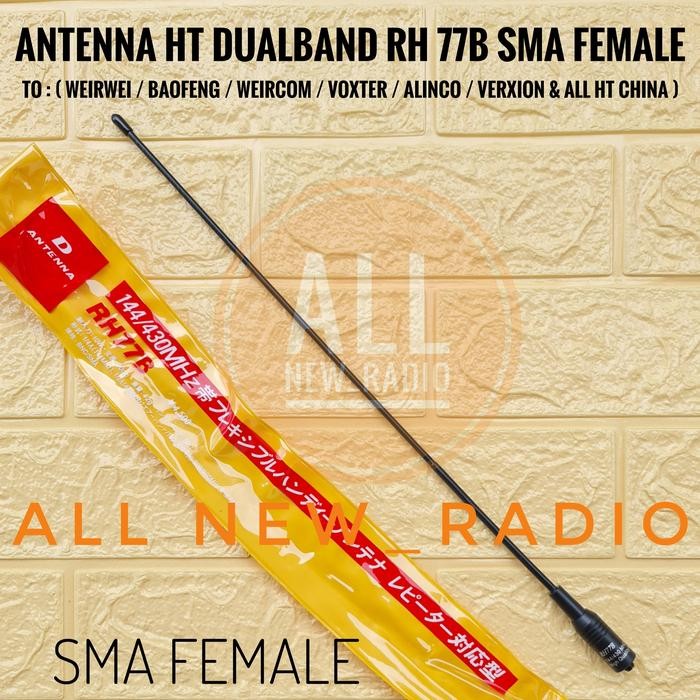Ready ANTENA HT RH 77B 771 SMA FEMALE TO HT BAOFENG WEIRWEI VOXTER DUALBAND