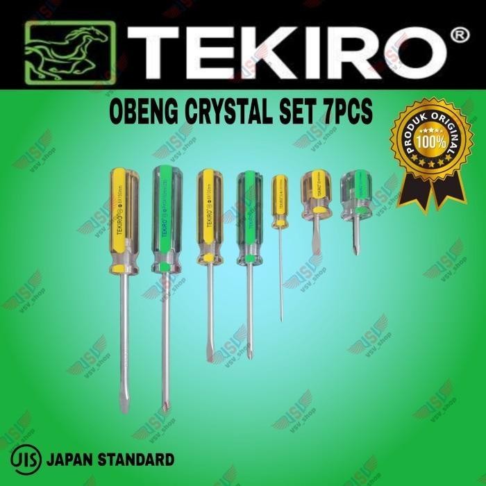 Bagus Tekiro Obeng Crystal Set 7Pc / Obeng Set 7Pc Kristal/ Obeng Kristal Terlariss 
