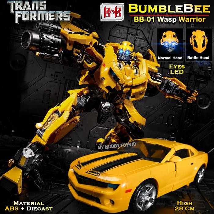 SALE MAINAN ACTION FIGURE TRANSFORMERS BUMBLEBEE BB-01 MODE MOBIL EYES LED READYY