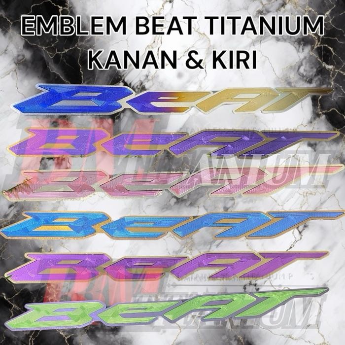 0nb7- Emblem Titanium Beat Original Vietnam Sepasang 2Pcs
