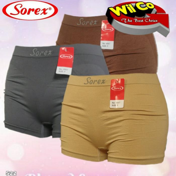 yrka- K522 Sorex Celana Dalam Boxer Wanita Dewasa Dan Remaja, Cd Wanita Sorex Rajut All Size