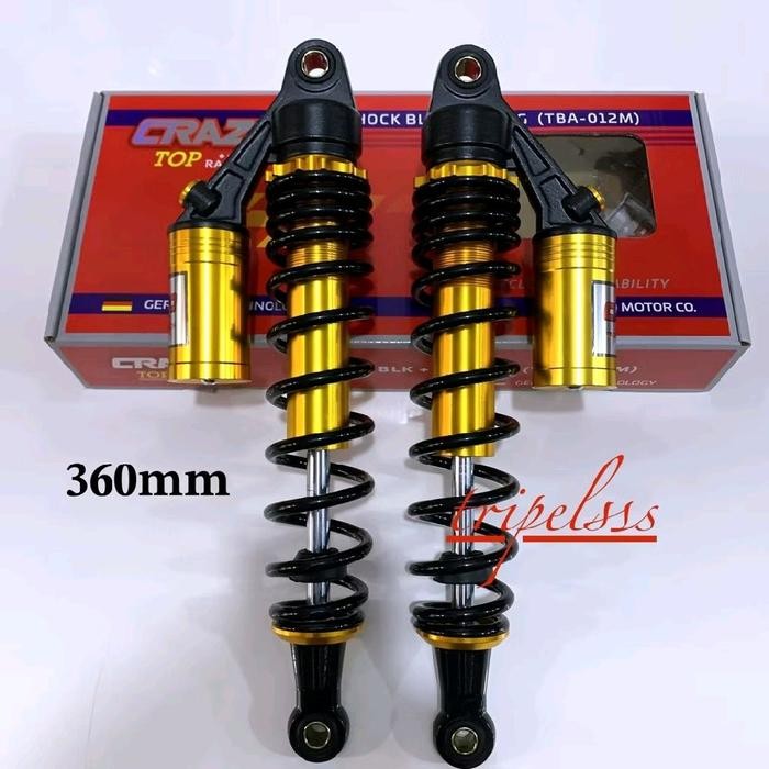 Terbaik Shock Belakang Tabung Variasi Smash - Shogun - Thunder - Honda Win Ukuran 360Mm Crazo