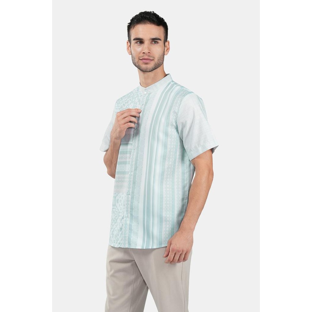 TERLARIS - Festive Finesse Men Shirt - Mint READY STOCK