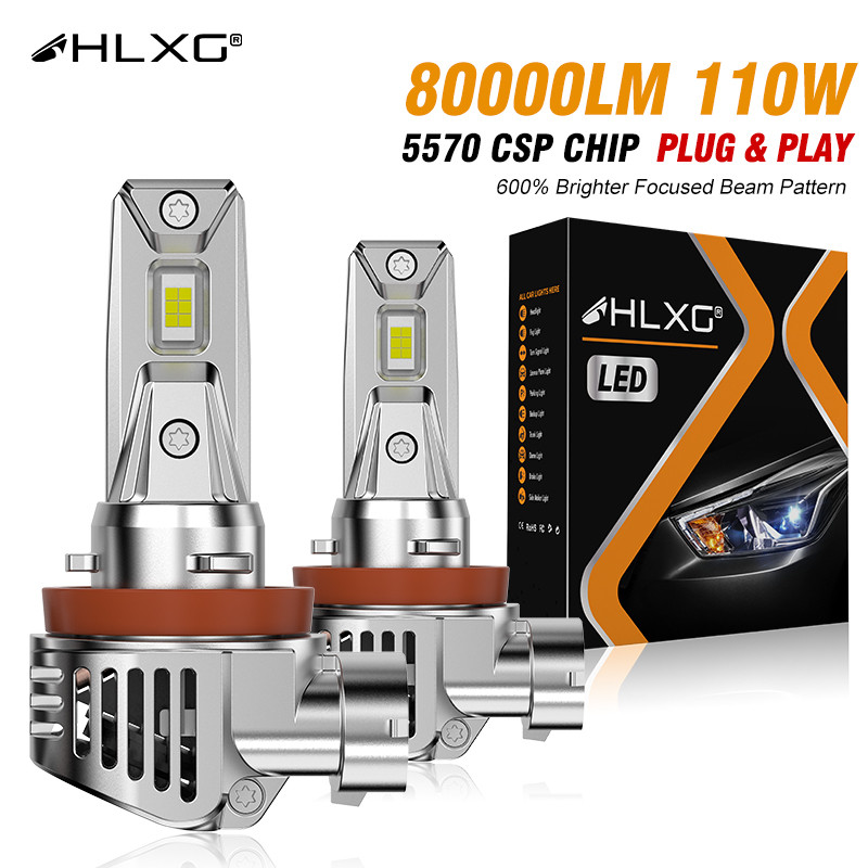 HLXG H8 H11 LED Bulb Fog Lights Canbus No Error 6000K White H7 LED