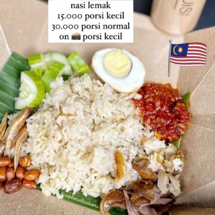 Nasi Lemak ala Malaysia Porsian
