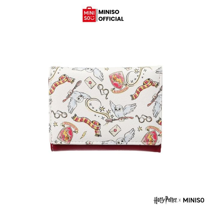 zrv6- Miniso X Harry Potter Dompet Wanita Dompet Lipat Dua Women'S Bi-Fold Wallet With