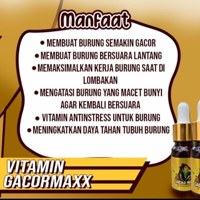 PetShoPq- Gacor Maxx Vitamin Penggacor Segala Jenis Burung