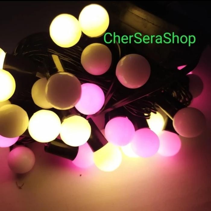 LAMPU NATAL DENGAN MUSIK NATAL MOTIF WARNA WARNI