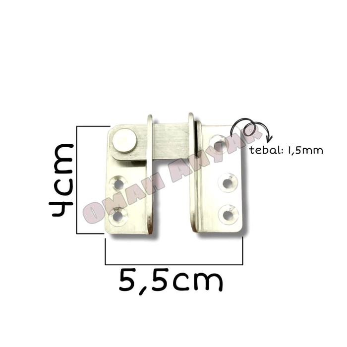 Lansungkirim- Grendel Overpal Gembok Pintu Pagar Sliding Swing Stainless Soligen