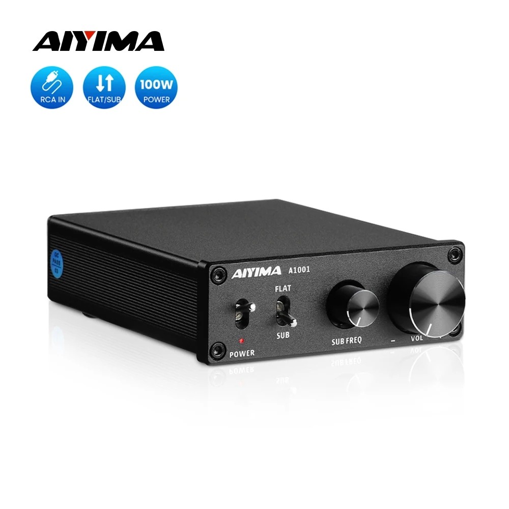 Aiyima A1001 100W Subwoofer Amplifier Tpa3116 Power Amplifier Speaker Sound Amplificador Digital