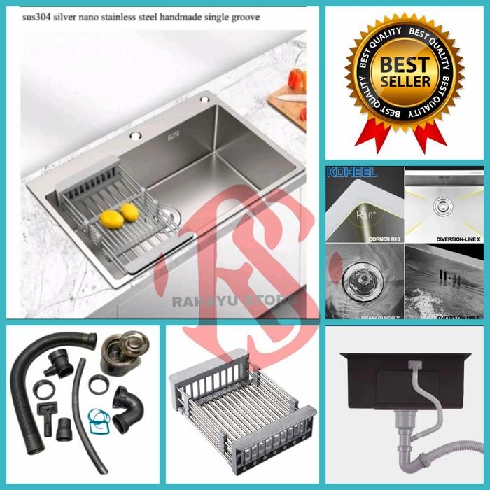 kitchen sink 6045 stainless/bak cuci piring stainless model onan