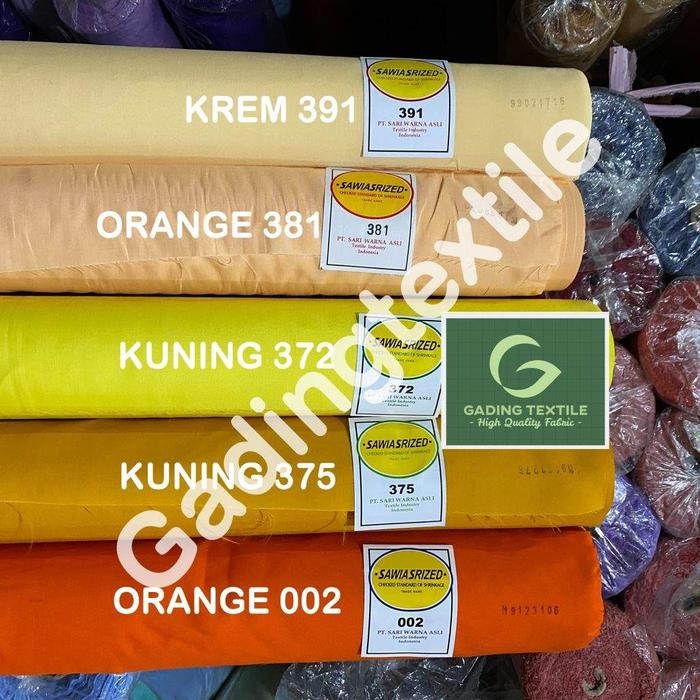 Jual Rugi ( Per 1 Meter ) Kain Tetoron Jumping Fish Sariwarna Eceran Meteran Lebar 115 Cm Bahan