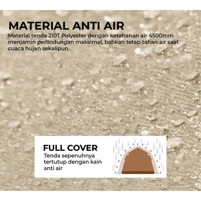 Tenda Camping Full Cover Kecil 4 Orang Double layer Tenda Camping 3-4 Orang Tenda Camping 2 Ruang