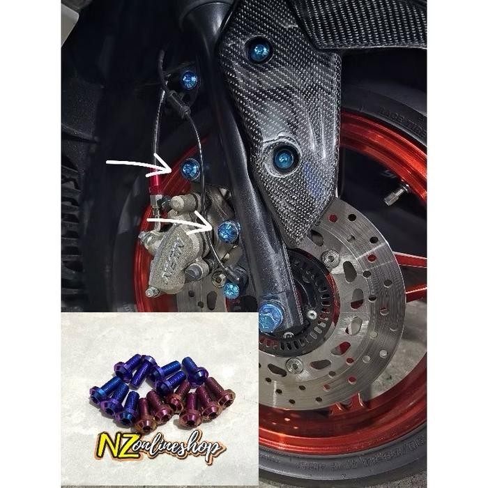 Yoshimura Otoparts - Baut Titanium Breket Kaliper Nmax Aerox Mio