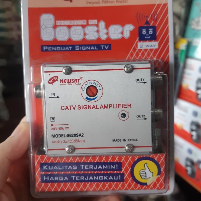 SPLITTER + BOOSTER TV 2 WAY LED/LCD