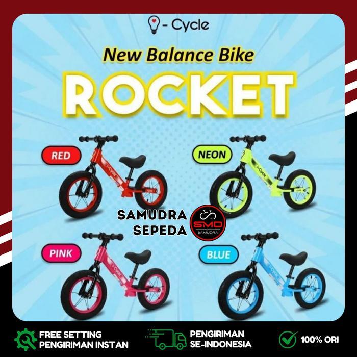 Sepeda Anak Push Balance Bike Icycle Rocket Alloy Murah BDG