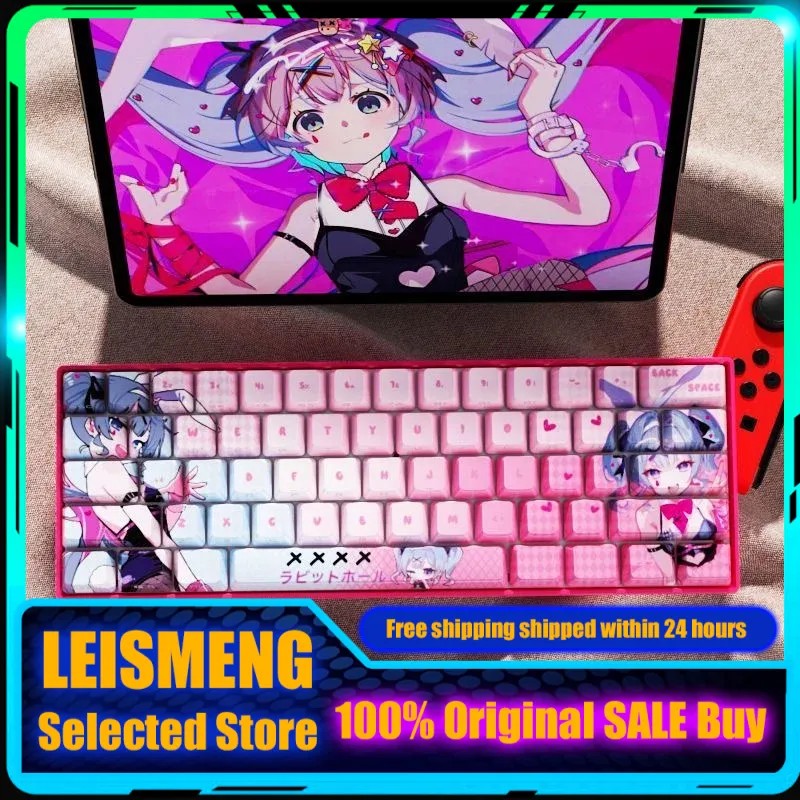 Anime Keycaps Rabbit Hole Themed Mechanical Keyboard Cherry PBT Custom Cute Keycaps PC Gaming