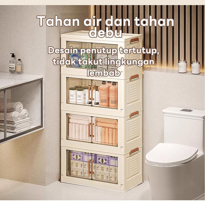 KOMPLIT Lemari Pakaian Plastik Lemari Susun Lemari Anak & Bayi Rak Susun Kapasitas Besar Storage