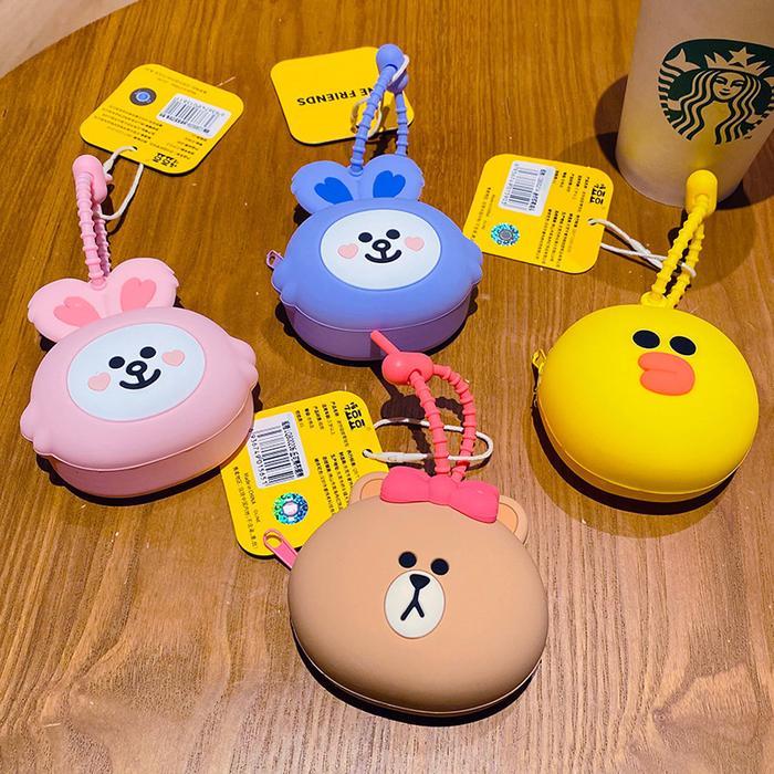 Tokkado Line Friends Coin Purse Dompet Koin Mini Cute Lucu Original Terlaris