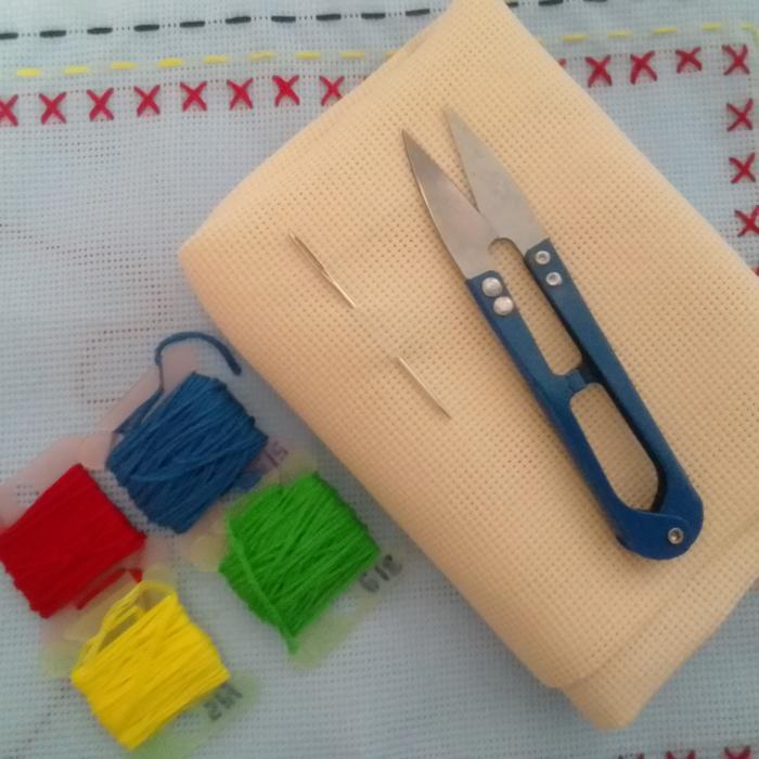 TERLARIS MURAH EMBROIDERY SET PACKAGE / PAKET SULAM KRISTIK UNTUK PEMULA READY