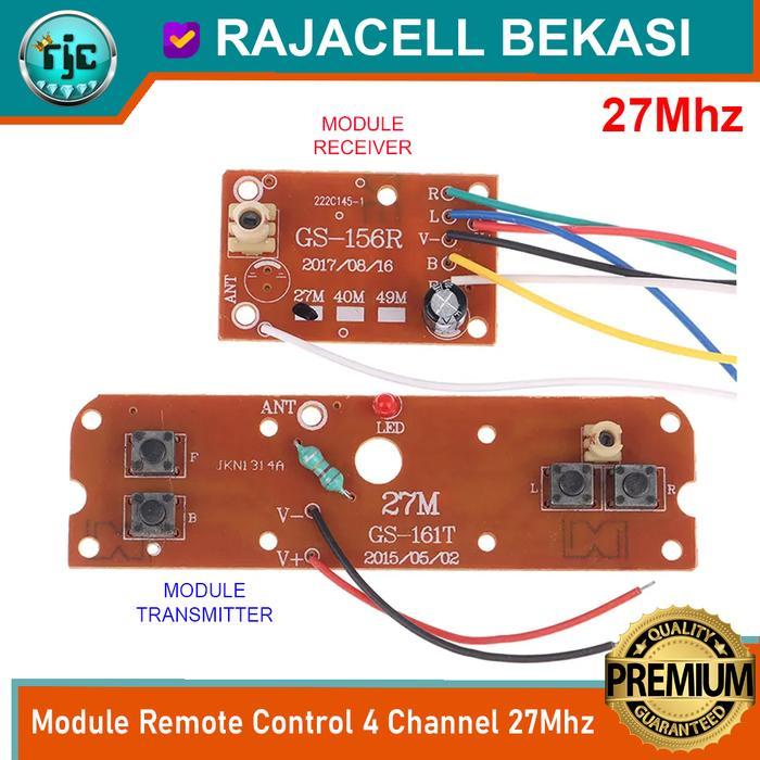 MODULE PCB MAINAN RC REMOT KONTROL UNIVERSAL 27MHZ 4CH GS-161T GS-156R