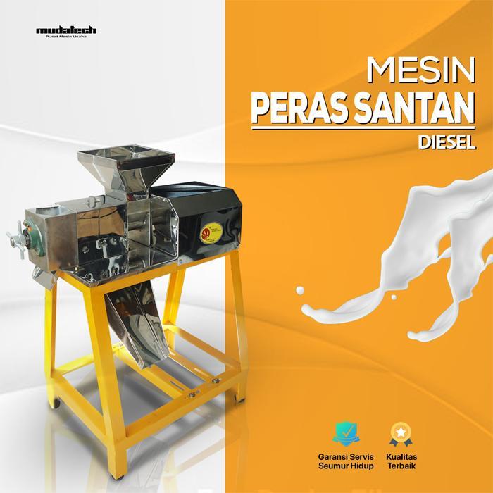 Mesin Peras Santan Kelapa Diesel - Alat Peras Kelapa Santan Otomatis - Lengkap Dinamo
