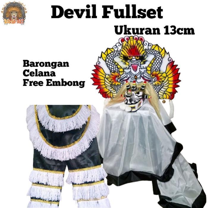 Barongan Devil Full Set 13cm (Jamang Lebar) New
